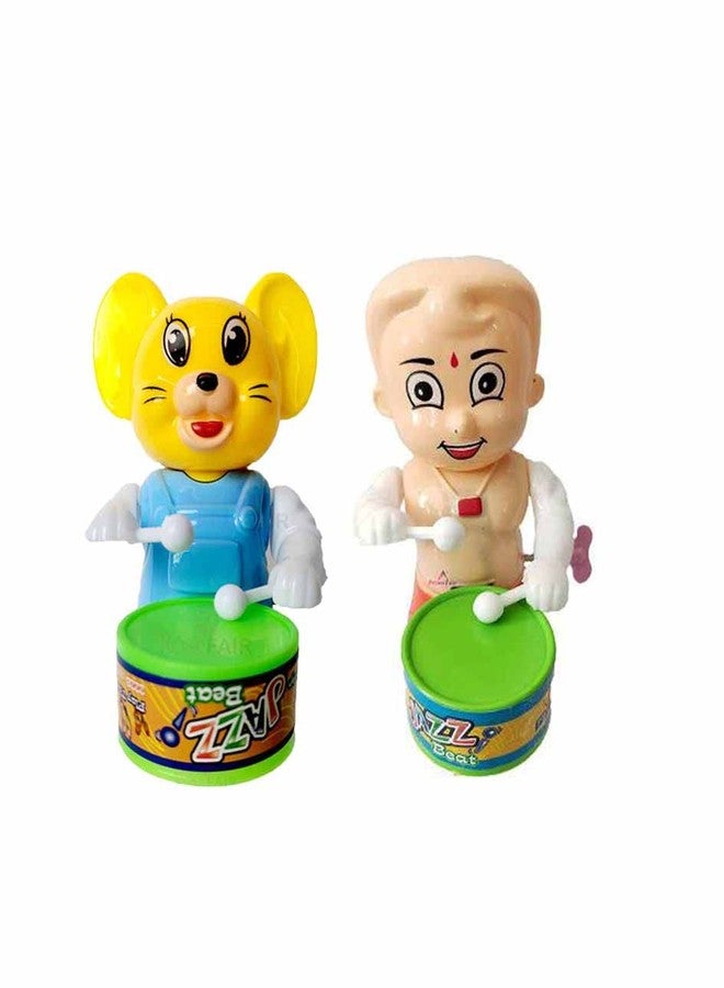 ROSEFAIR Cute Drummer Toy with Drumming and Dancing Action for Kids Baby Rattle Toys Set Toddler Kids Key-Operated Toys Kids (CAT-BHE-PAC-02) - Image 1